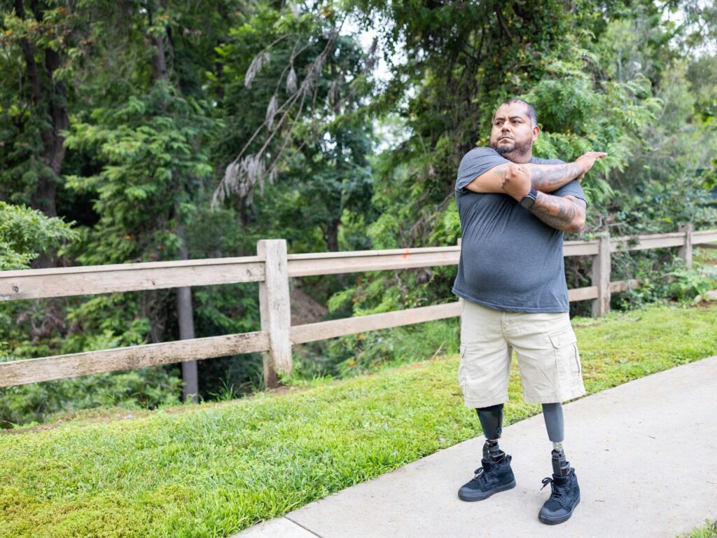 disabled veteran exercising